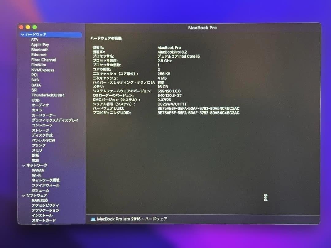 ★美品★MacBook Pro 13インチ TouchBar搭載 2TBHDD付