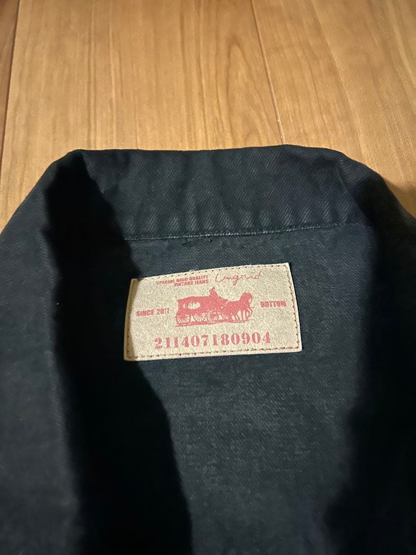 ungrid ビックシルエットデニムジャケット ブラックデニム