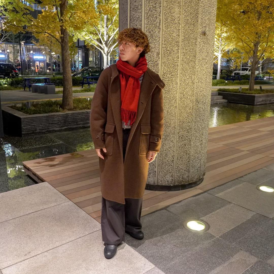 無印良品 MUJI Labo カシミヤ混ダッフルコート 25AW ブラウン L