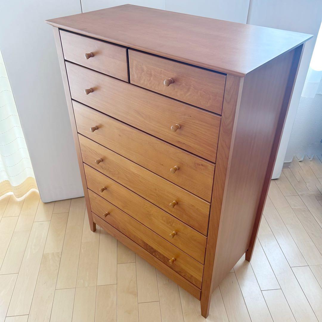 LEGNATEC レグナテック　ハイチェスト6段＋隠し棚　北欧ミッドセンチュリー