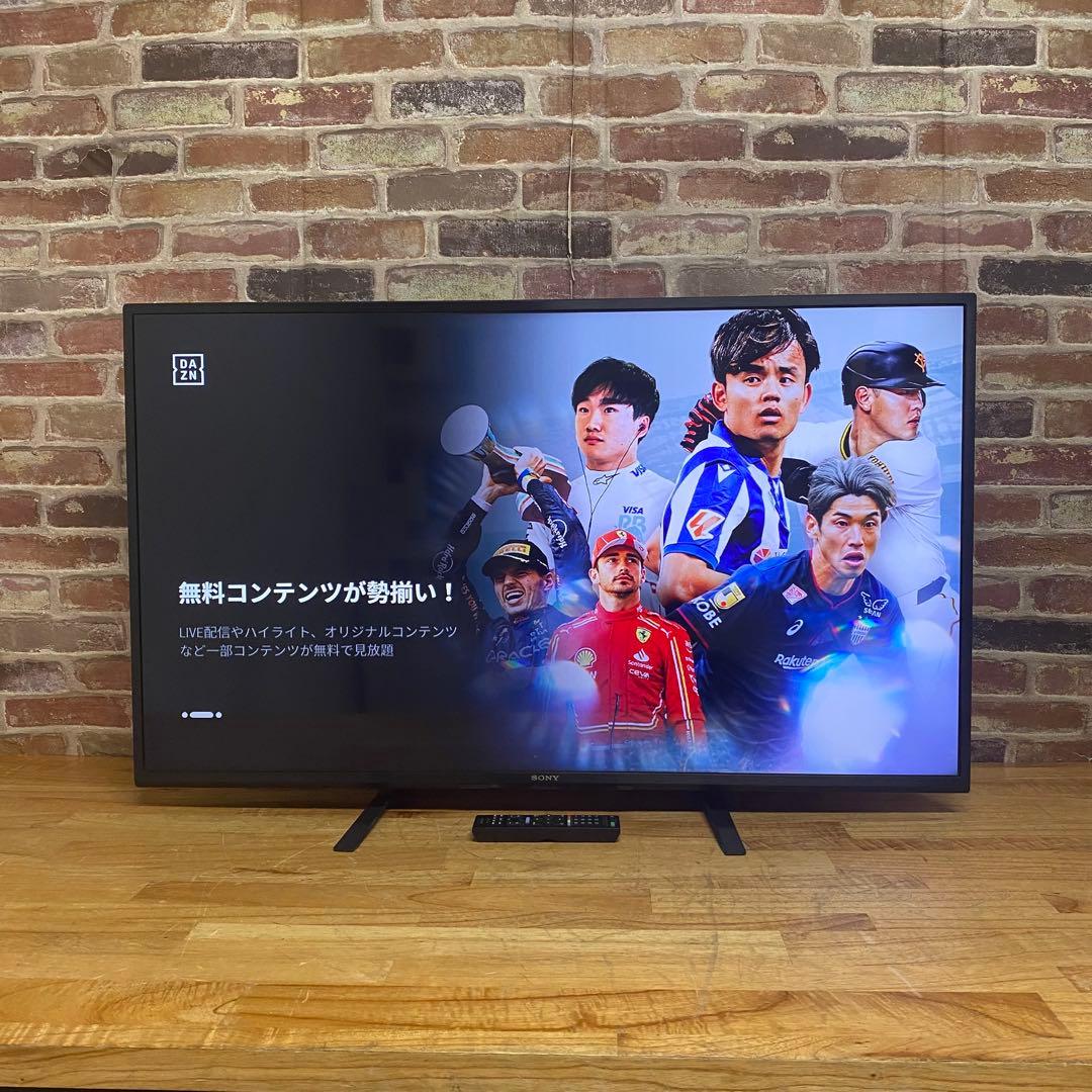 SONY 43V型 4K チューナーレス 液晶テレビ BRAVIA 動画アプリ○