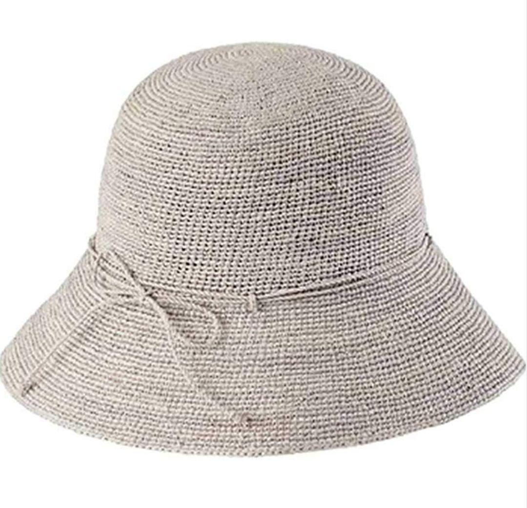 HELEN KAMINSKI バケットハット 100%ラフィア　グレー　帽子