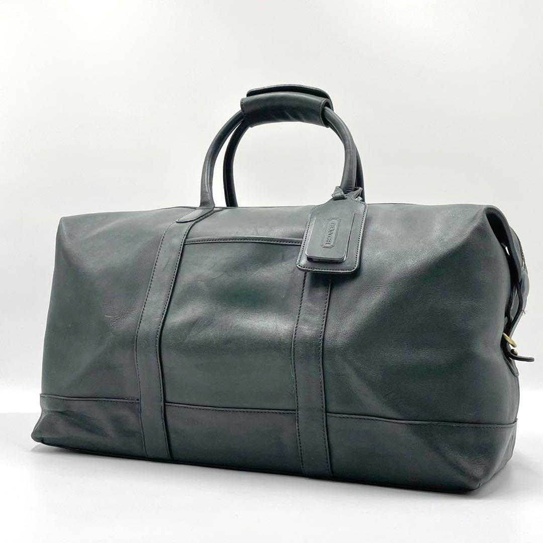 coach vintage オールドコーチ ボストンバッグ レザー グリーン