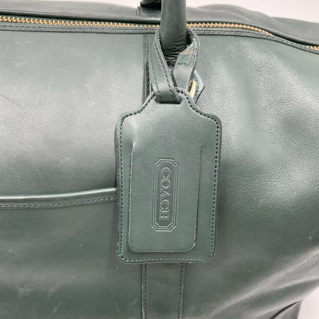 coach vintage オールドコーチ ボストンバッグ レザー グリーン
