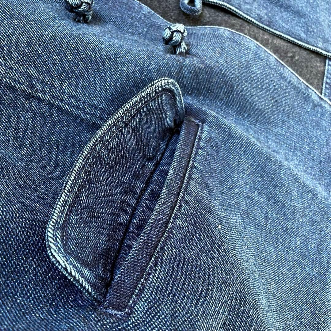 HAI SPORTING GEAR デニムジャケット　チャイナボタン　ウール混