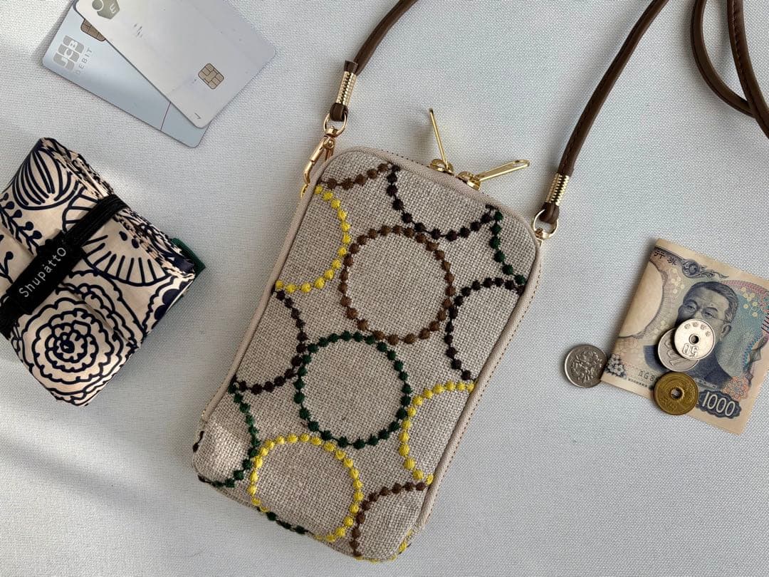 【スマホショルダー】ミナペルホネン タンバリン tambourine mix