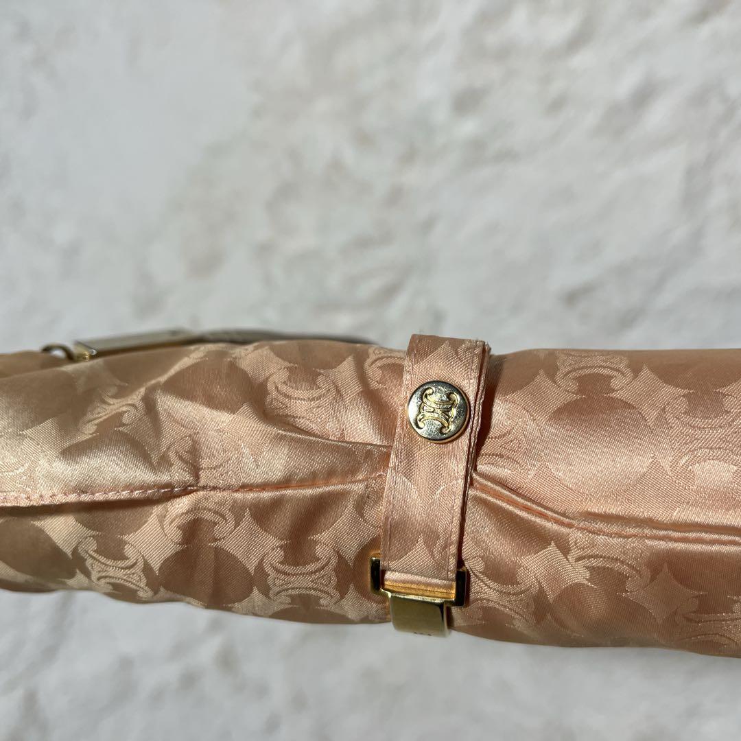 未使用品 CELINE セリーヌ 折り畳み傘 ベビーピンクカラー マカダム柄