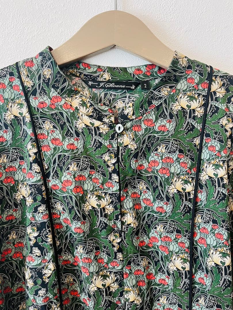 【しかたに】J.sloane リバティ パイピングワンピース