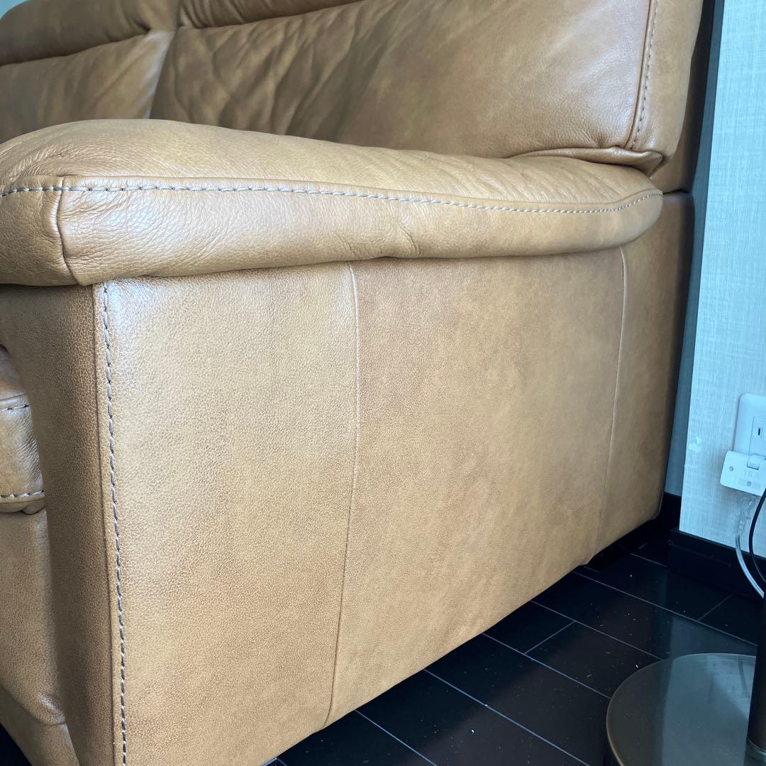 ニトリ　3人掛け　イタリア本革　ソファ