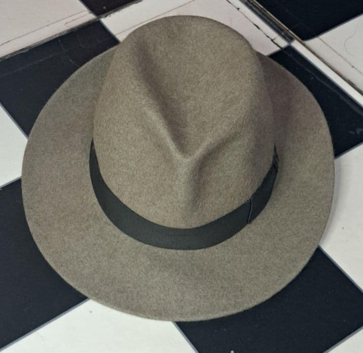 ボルサリーノ　ラビットファー　　ミドルブリム6.5㌢　グレーブラウン☆送料無料☆