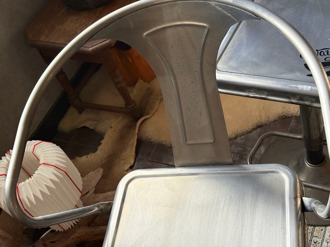 アメリカン　ブリキ調　カウンターチェア　バーカウンター　バーチェア　４脚　nZ