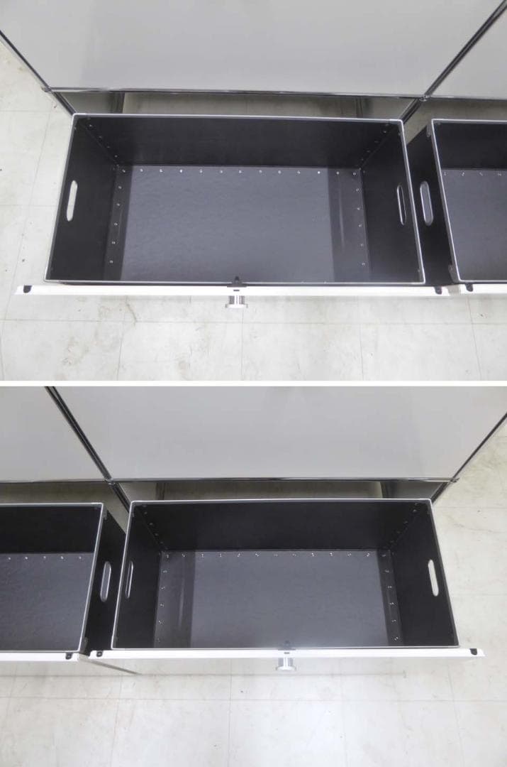 美品■USM Haller USMハラー■2列2段 キャビネット 収納 ホワイト