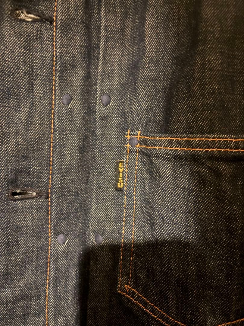 貴重42 EVISU 【LOT.1555 2nd type デニムジャケット】