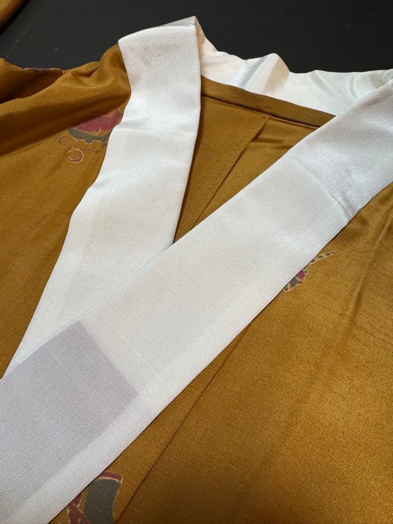 【銘品新品】西陣老舗機元「名匠 菱屋六右エ門謹製」長襦袢「風通御召織 紬糸併用」