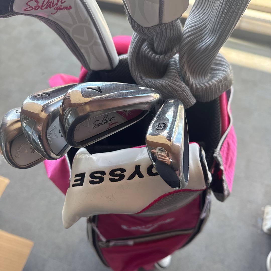 キャロウェイソレイル ジェムズ8本.Dr.5w.アイアン.パターキャディバッグ