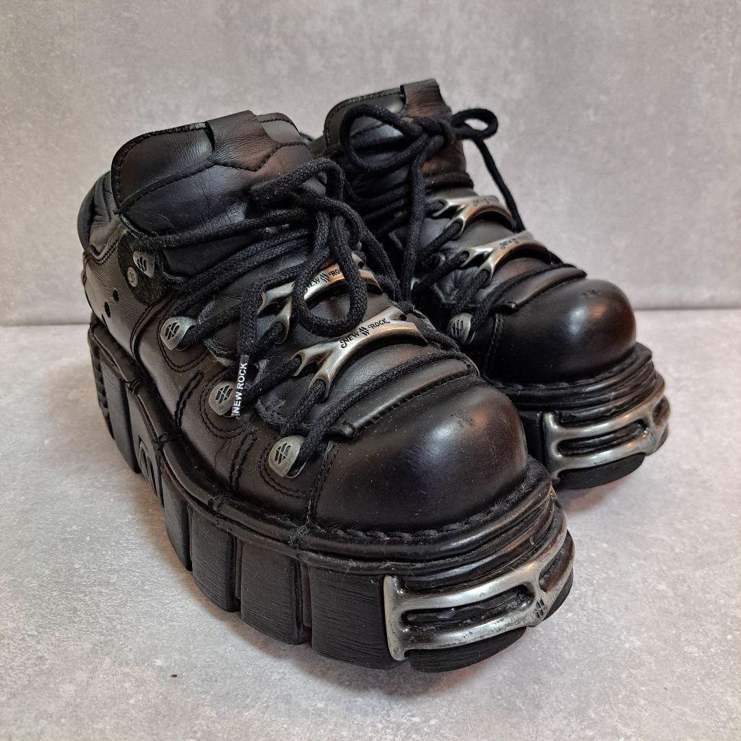 [美品]ニューロック（NEW ROCK）の厚底 ブーツ[本日お得情報あり]