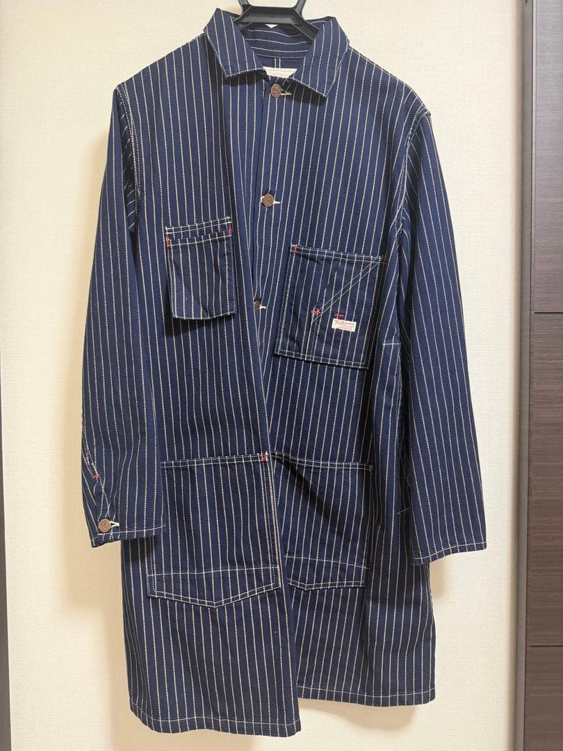 TCBjeans ストライプカバーオール 38