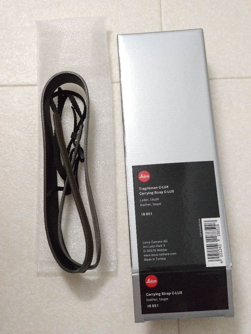 ライカ Leica 18851 C-LUX用キャリングストラップ レザー トープ