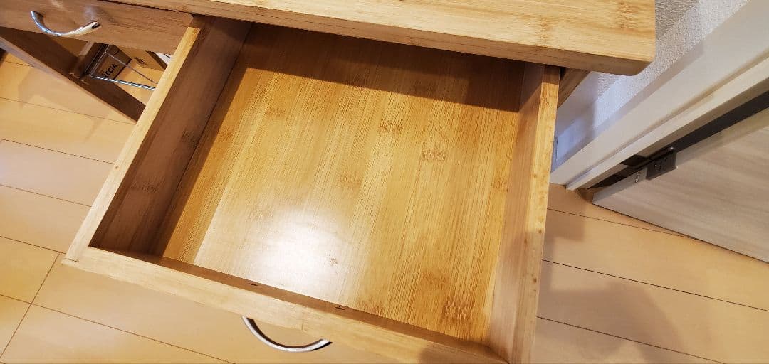 竹製キッチンワゴン 車輪付き 収納