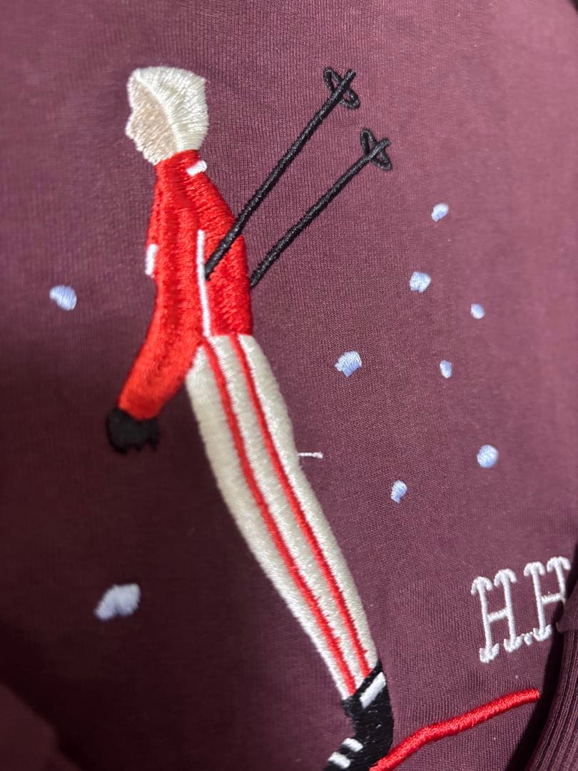 House on the Hill スキー刺繍トレーナー　brown/100