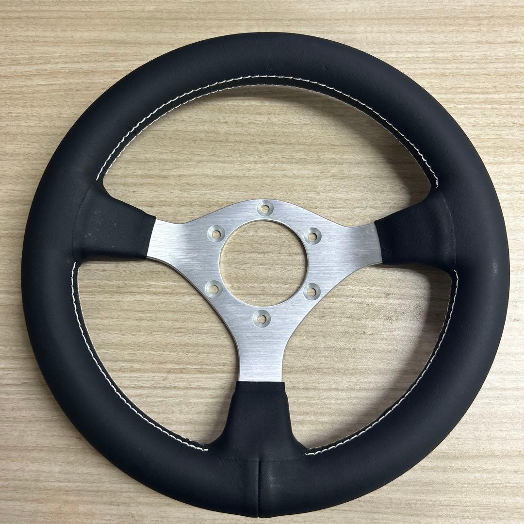 28パイ ステアリングホイール シルバー