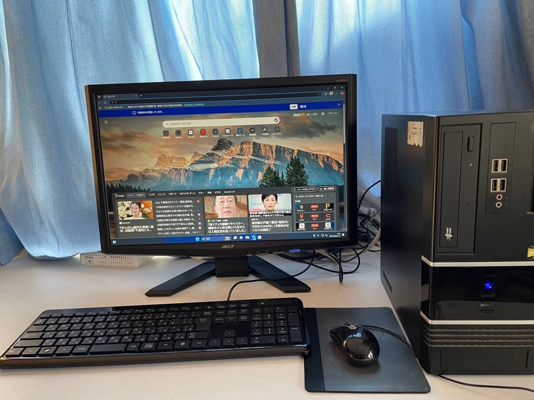 Win11デスクトップPC Acer製モニター　オフィスソフト付き　直ぐに使用可