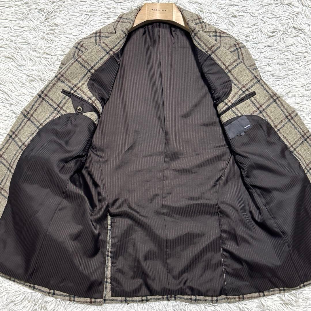 未使用級 MORLES ツイード テーラードジャケット XLサイズ 段返り3B