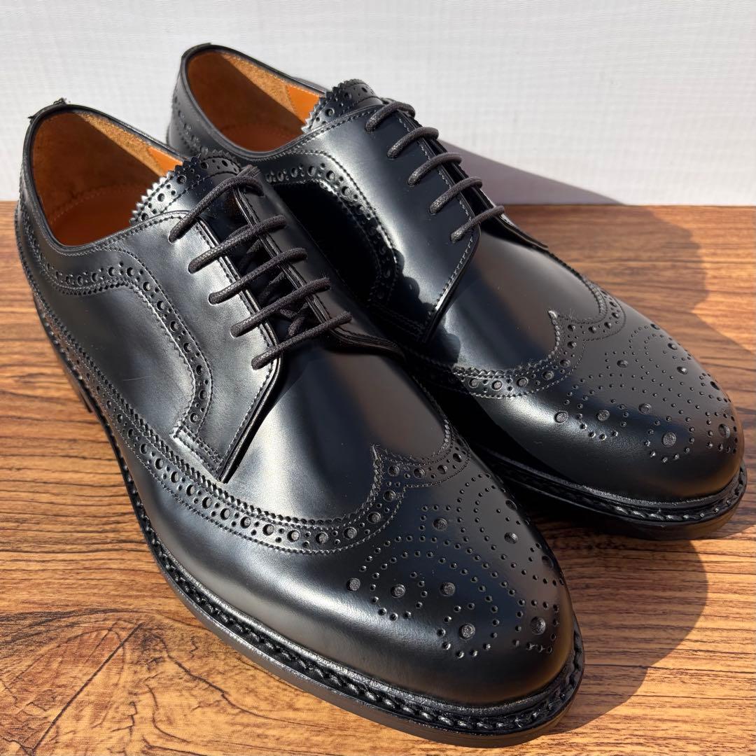 【新品】ジャランスリウァヤ ウィングチップ 26cm ブラック 外羽根 革靴②