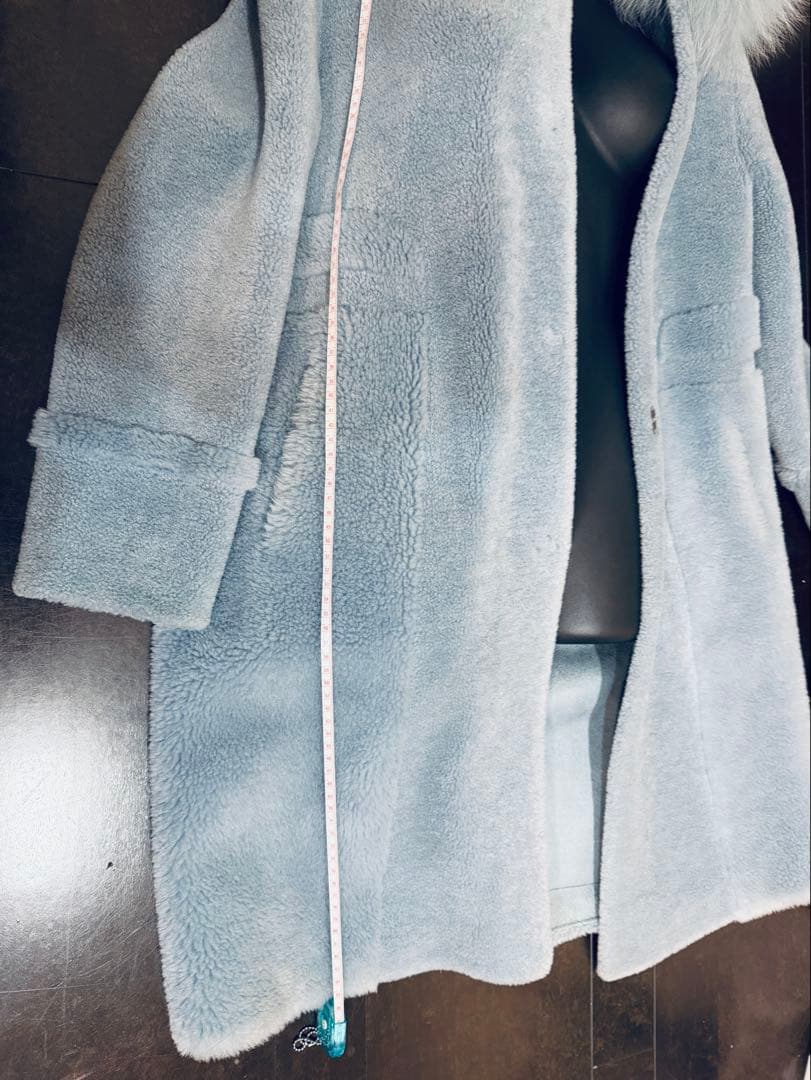 リアルファー付きムートンロングコート