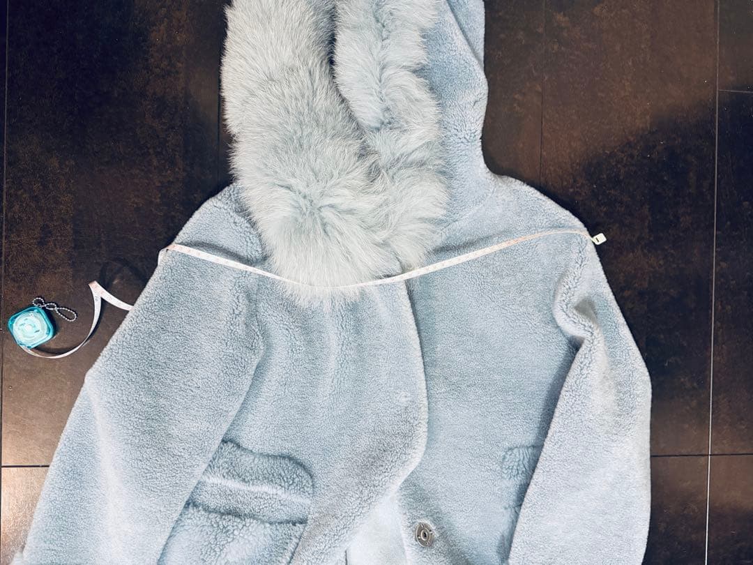 リアルファー付きムートンロングコート