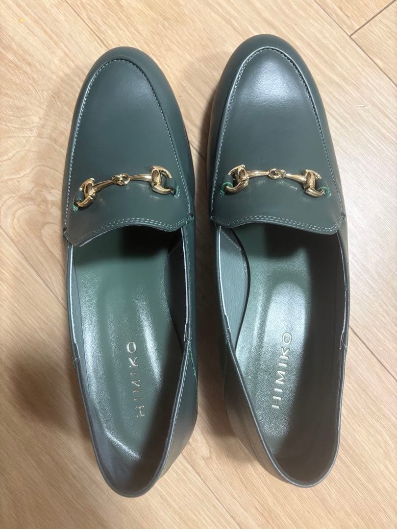 卑弥呼 バブーシュビットローファー / 651304 26cm グリーン