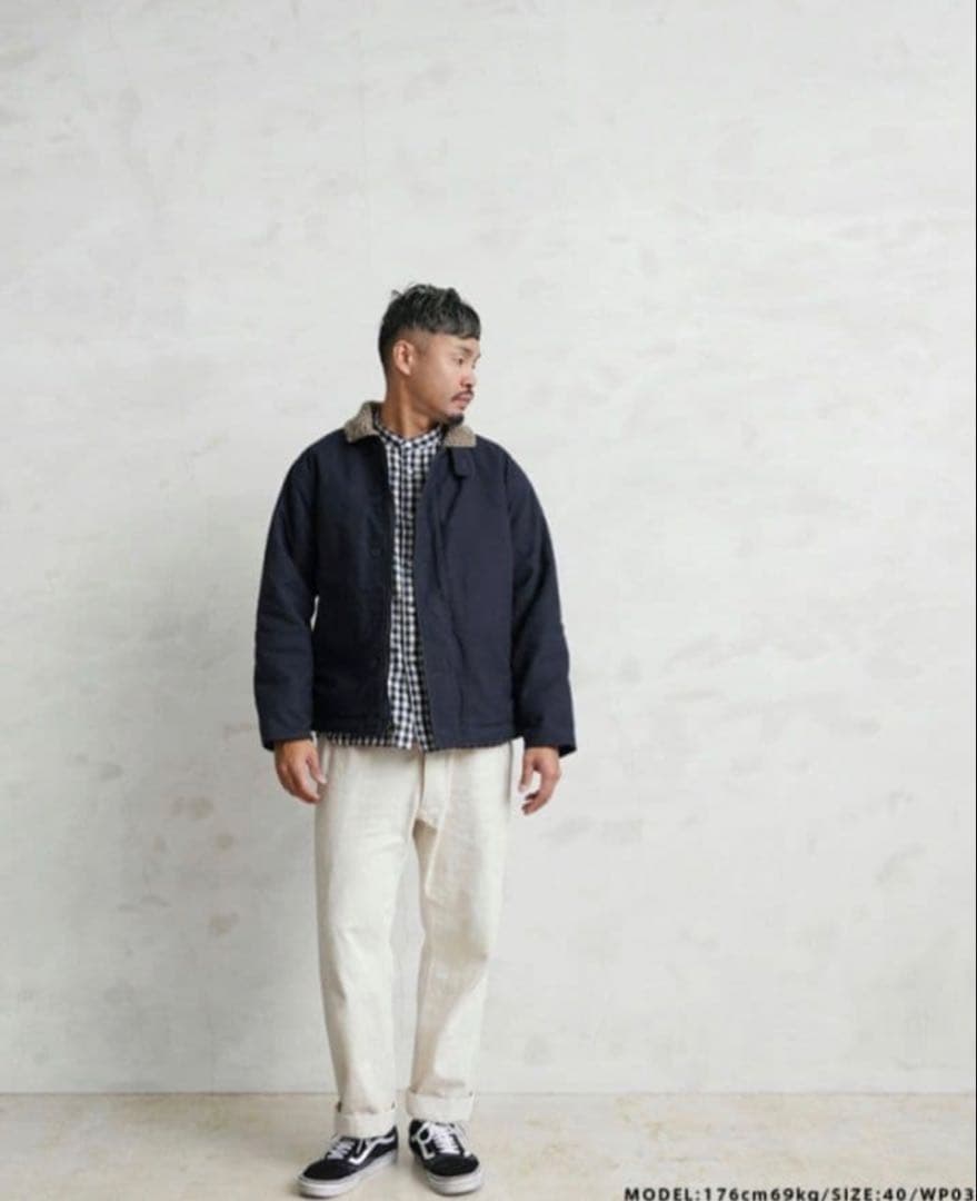 WAIPER N-1デッキジャケット USED SOLID NAVY 42