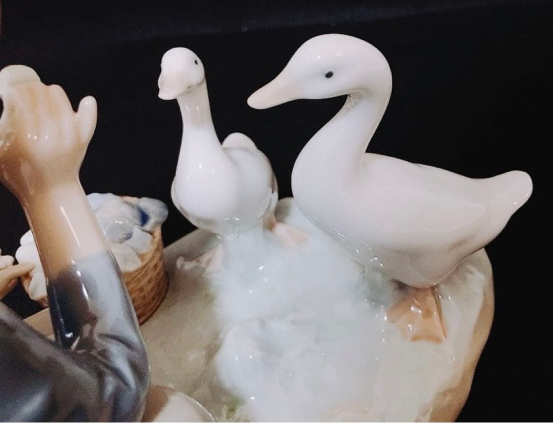 【極美品】LLADRO オールドリヤドロ 「お食事の時間」1973年製