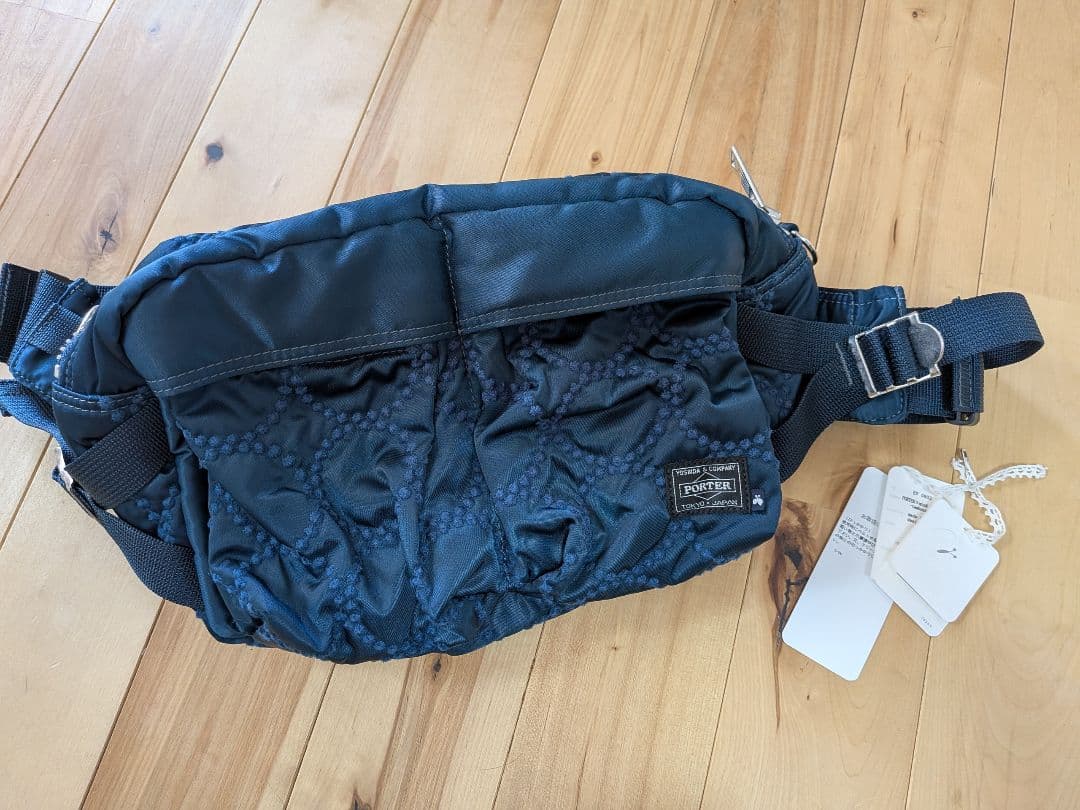 ミナペルホネン タンバリン PORTERコラボ ボディバッグ ブルー