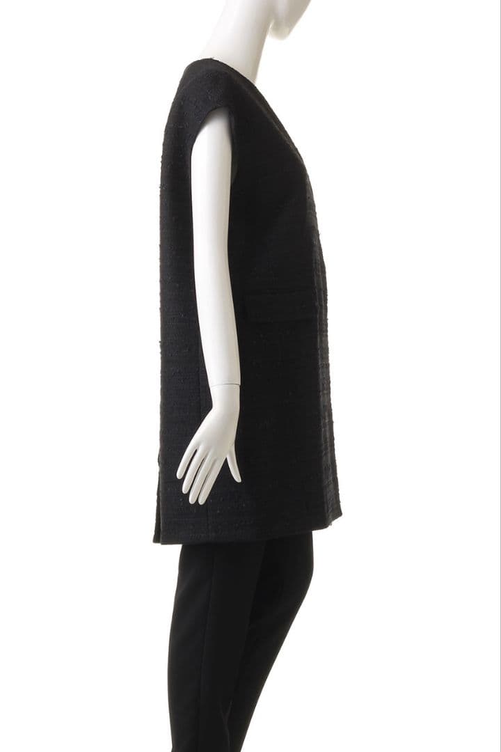 LE PHIL ミックスツィードノースリーブジャケット