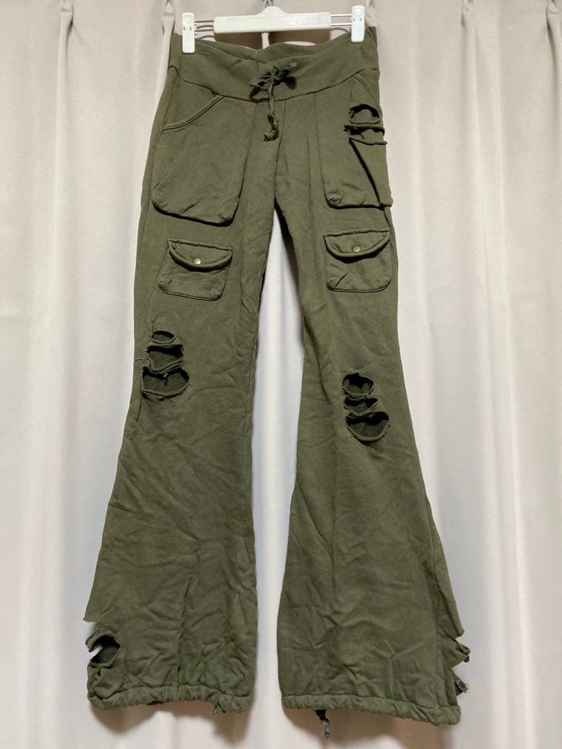 お正月1/5まで値下げ 希少 ゴア goa カーキ カーゴパンツ y2k