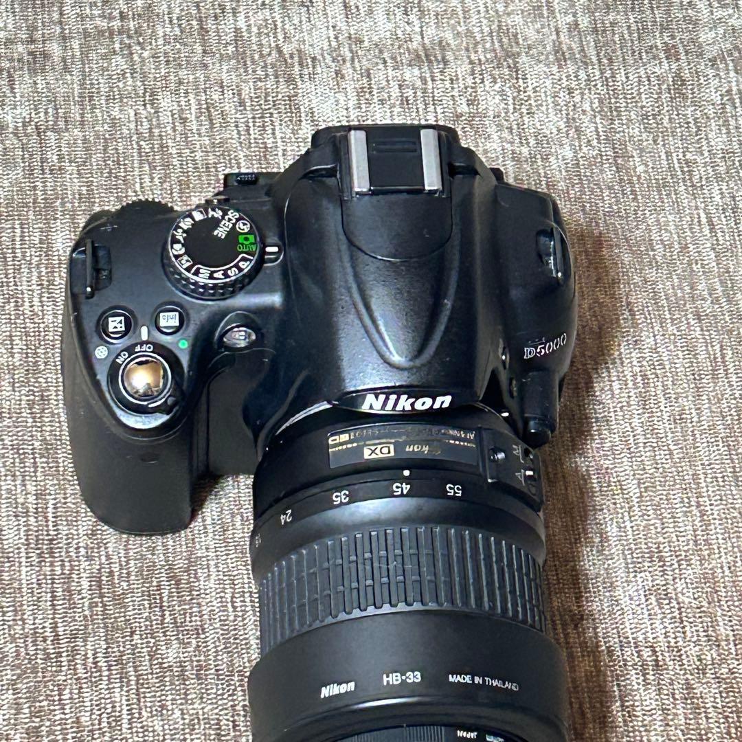 稼働品　ニコン　D5000 レンズキット　シャッター回数7863 付属品完備