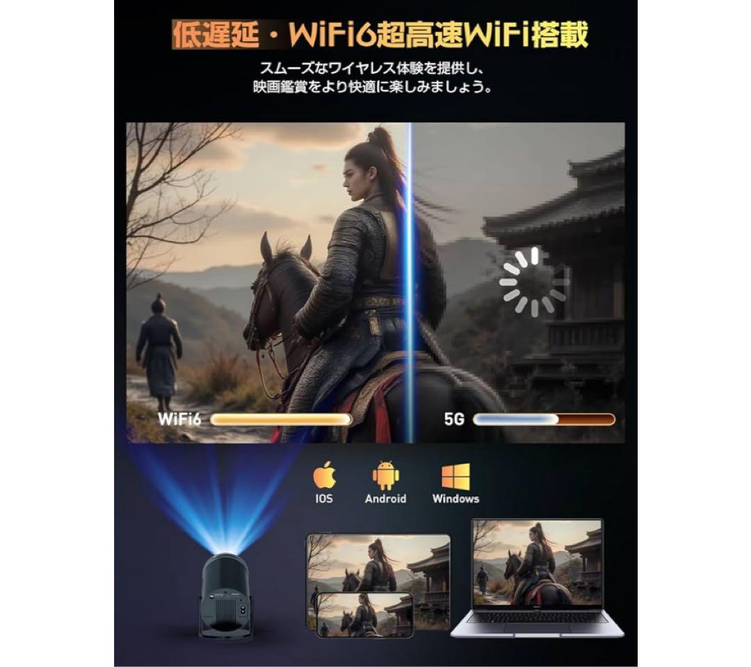 新品！プロジェクター 2025年モデル小型 4K対応最新Android TV搭載