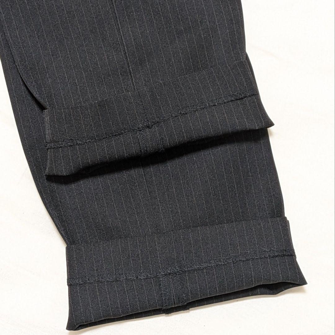 極美品★オリバーハウス フォーマルスーツ 卒服 150 黒 ストライプ 男の子