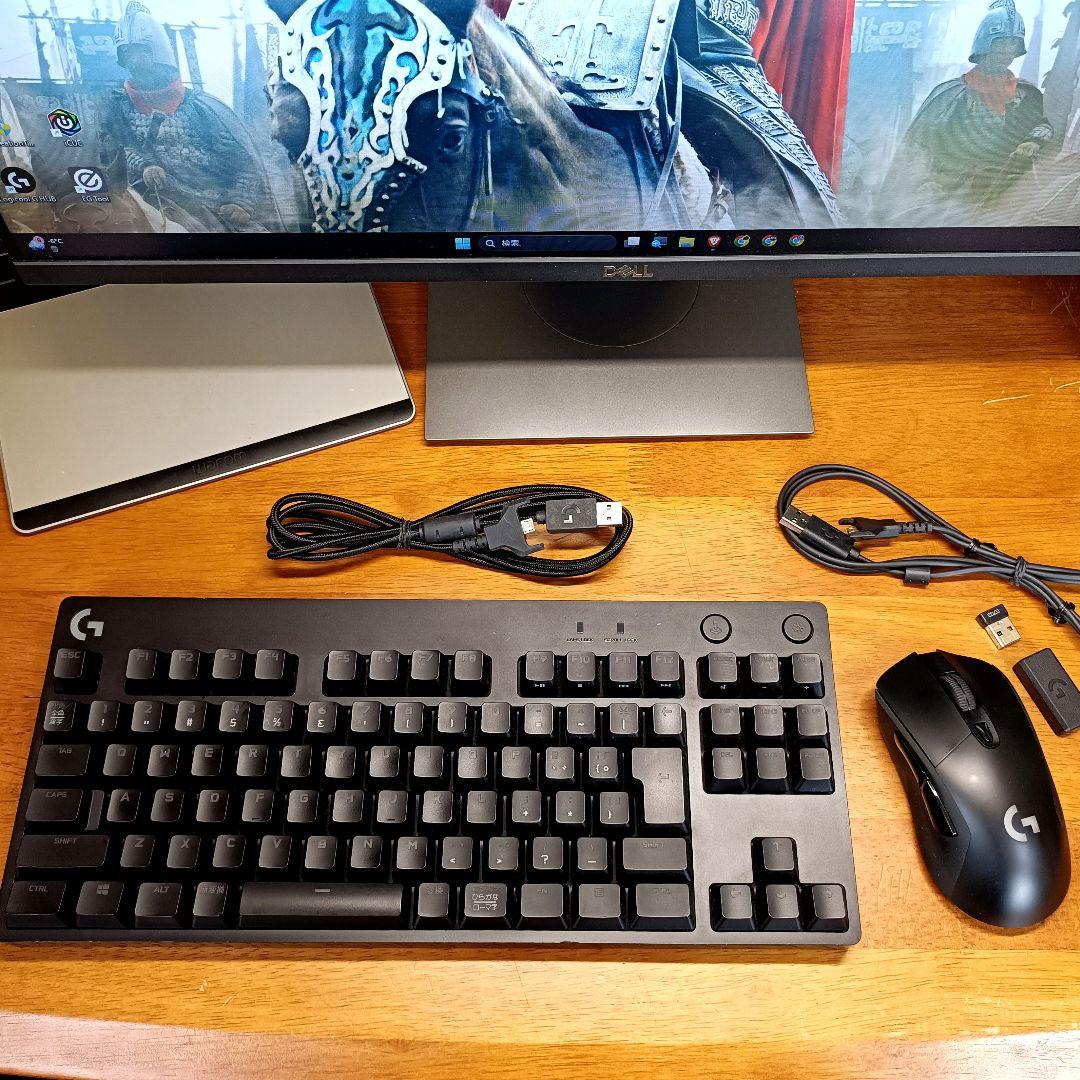 Logicool G PROキーボード(青軸）G703h ワイヤレスマウスセット