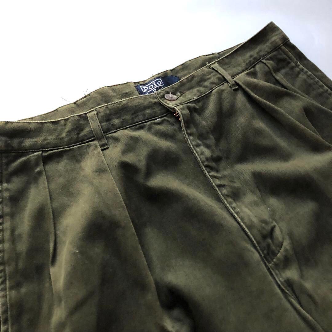 ★ヴィンテージ★ラルフローレン チノパン カーキ ポロチノ 34×32
