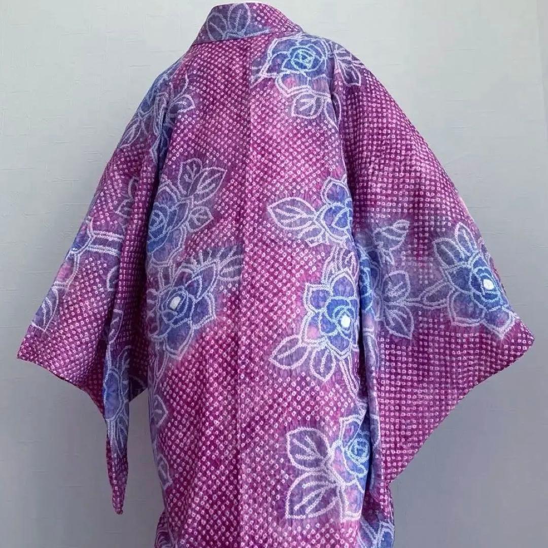 ゆり　やまと誂　有松鳴海絞り浴衣　絞り浴衣　薔薇　No.33-120