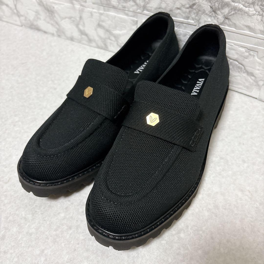 ⭐極美品・希少⭐VIVAIA アーモンドトゥ トラックソール ローファー25.5