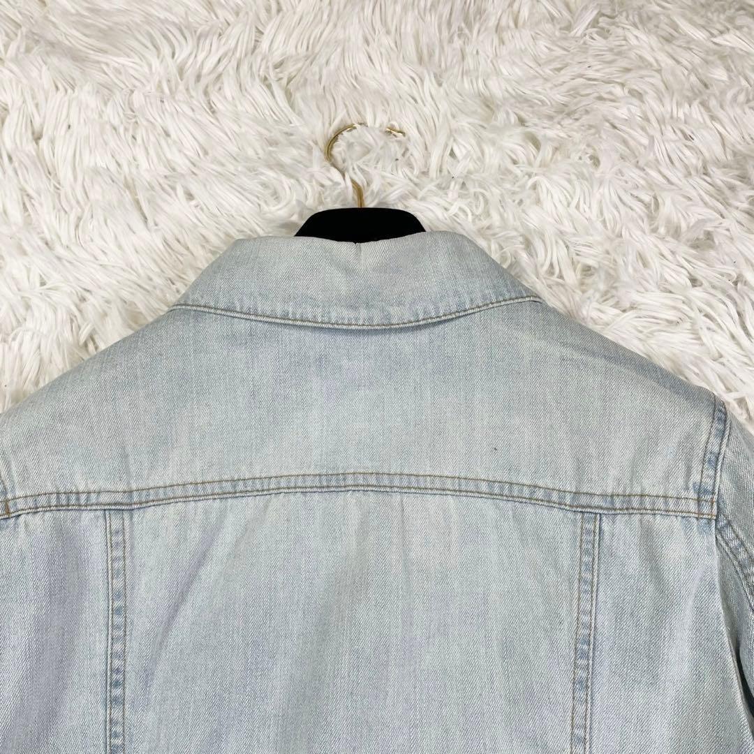 美品　フェンディ　デニムジャケット　金ボタン　レディース　インディゴブルー　40