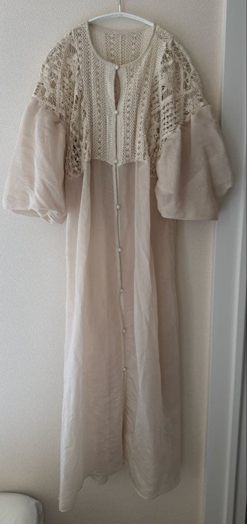 ワンピース cotton lace patchwork docking one piece
