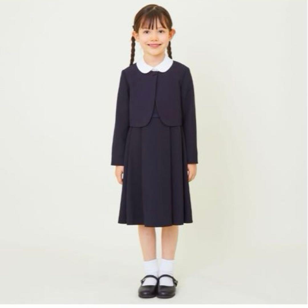 お受験　女の子　120 ワンピース　模試　ジャンパースカート　面接　ボレロ