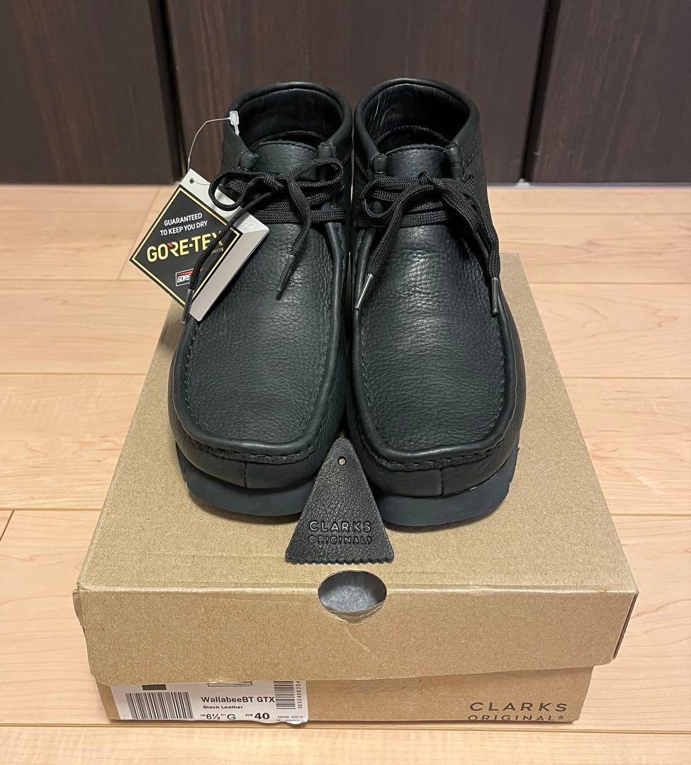 クラークス ワラビー ブーツ レザー GORETEX ブラック 25