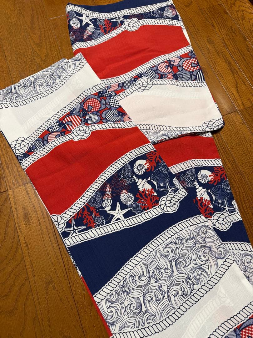 ふりふ　セオα　夏着物　浴衣　マリン柄