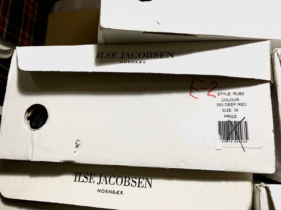 38 未使用 イルセヤコブセン デンマーク レインブーツ 起毛 レインシューズ