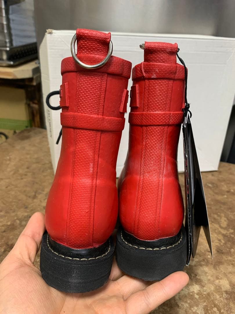 38 未使用 イルセヤコブセン デンマーク レインブーツ 起毛 レインシューズ